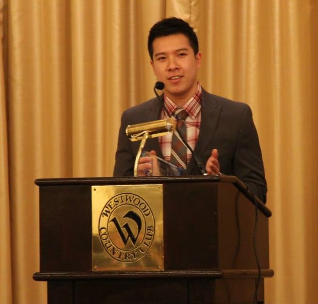 Speaking at the Asian American Chamber of Commerce awards