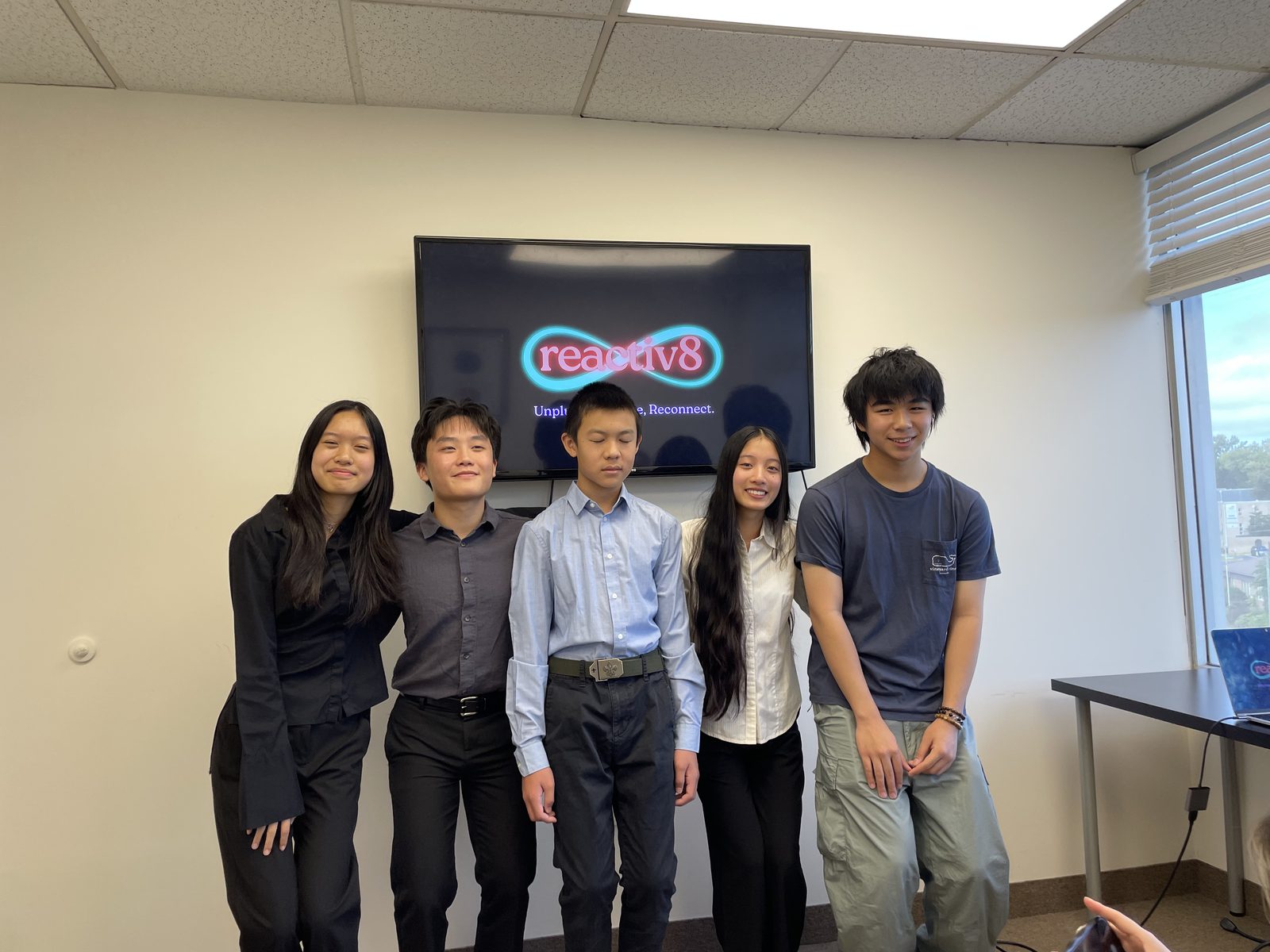 Students after presenting at Shark Tank Success 2025
