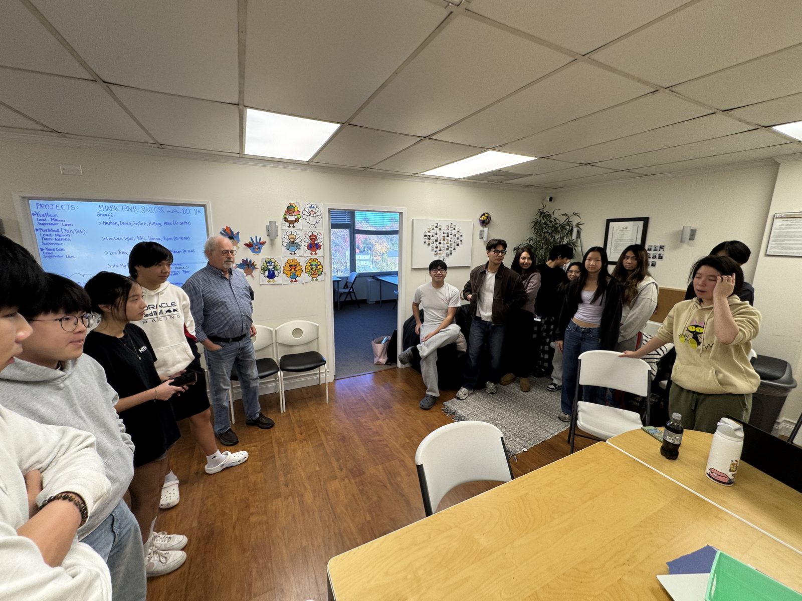 Students and mentors at a session in the AASuccess office