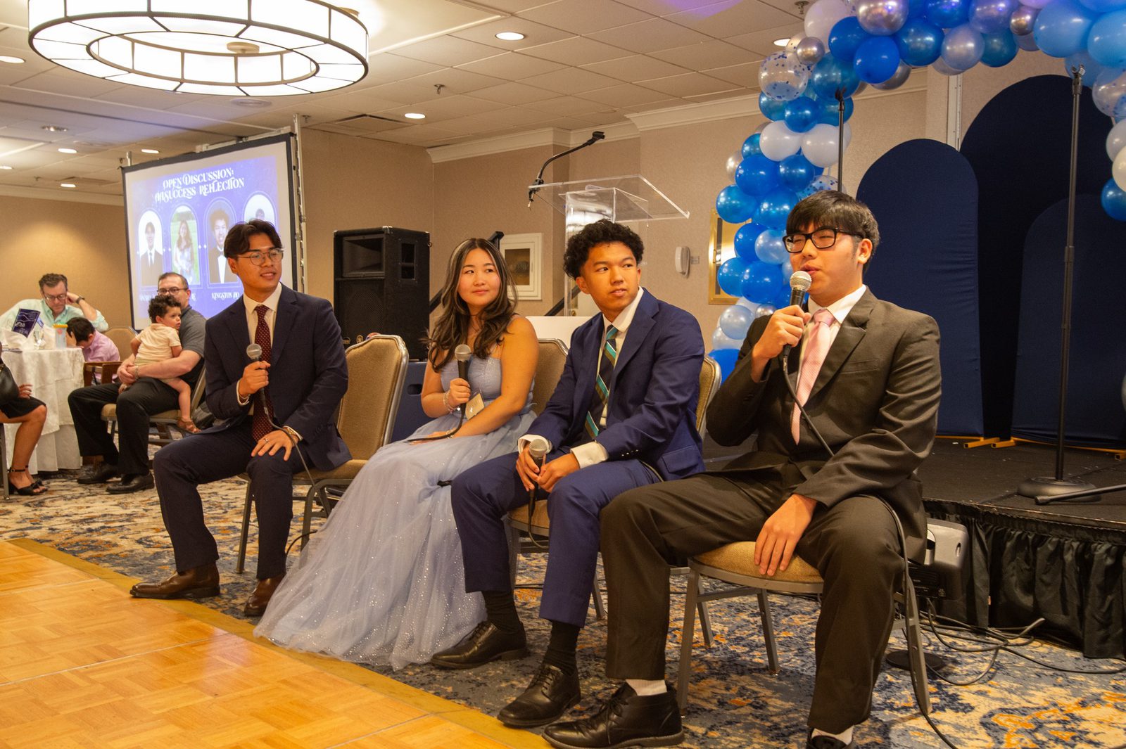 A student panel at the AASuccess Gala