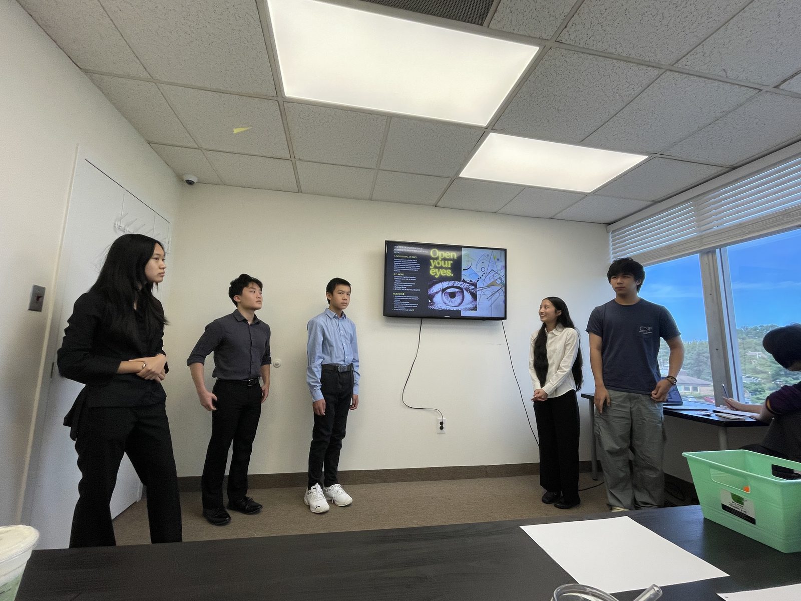 Students presenting at Shark Tank Success 2025